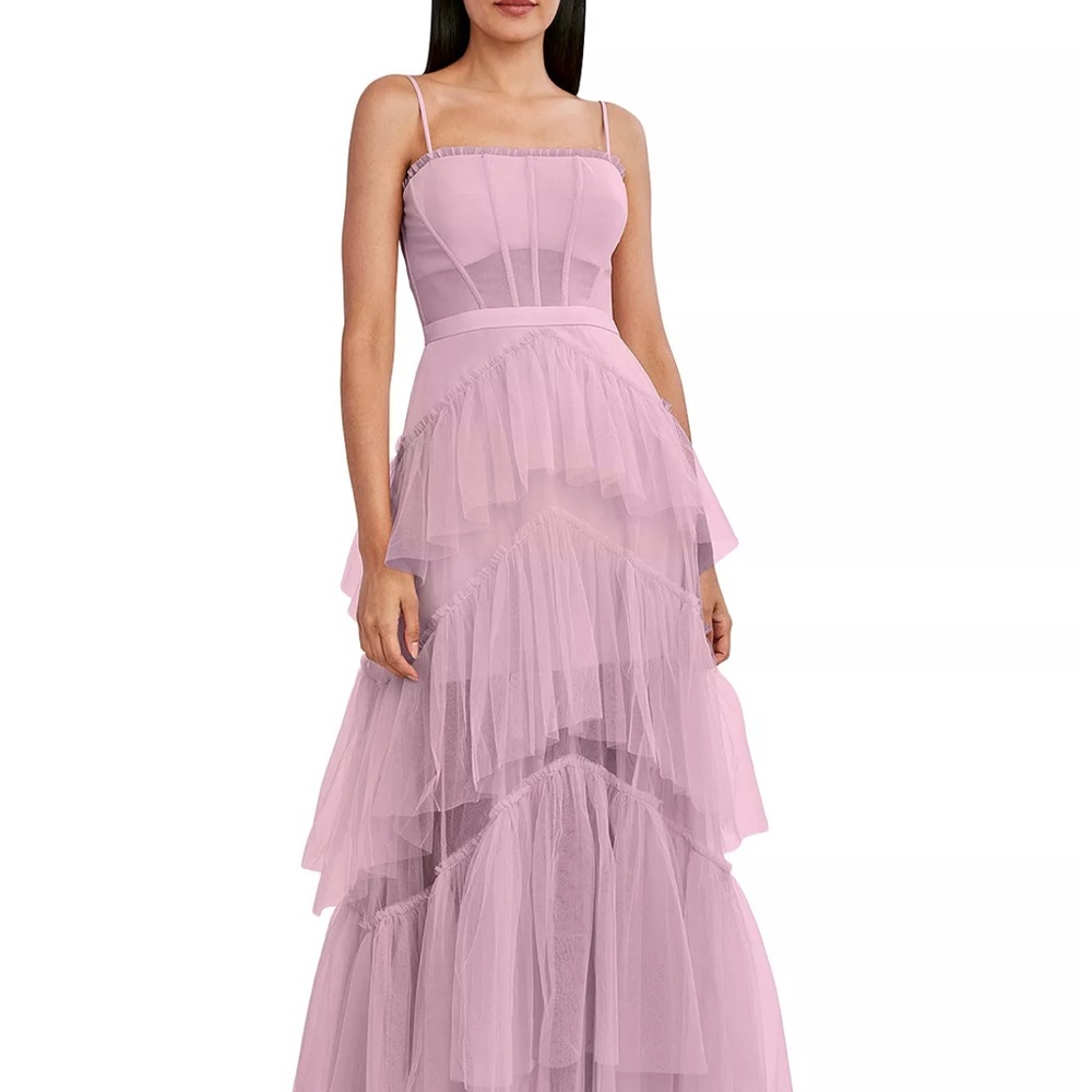 bcbgmaxazria tulle corset essential gown